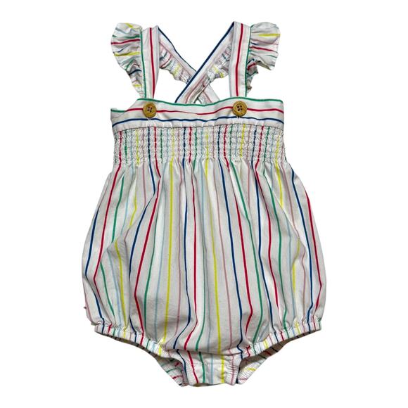 Starting Out Ruffle Sunsuit White Red Green Yellow Blue 6-9 months - Picture 1 of 4